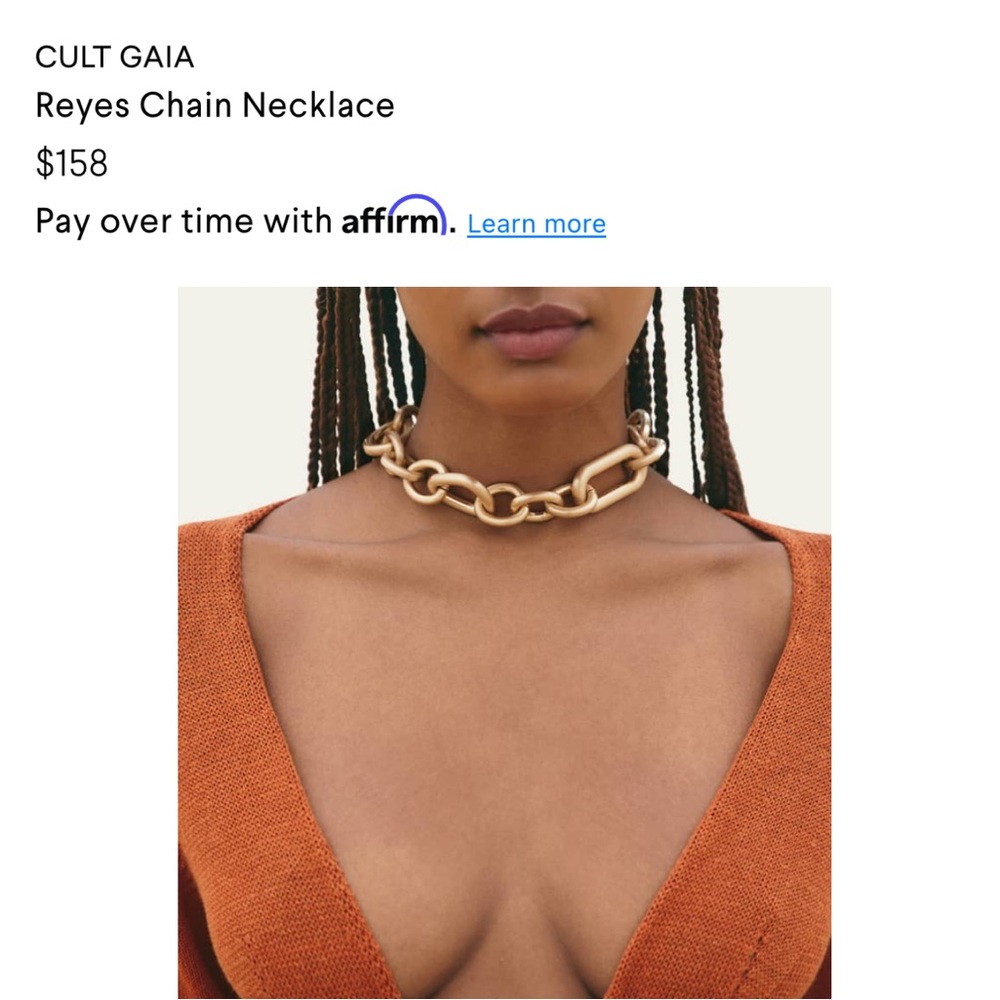 Cult Gaia Reyes Gold Necklace BRAND NEW